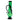 A front view of the 12-inch JM Plastics Double Chamber Bubble Base Acrylic Water Pipe, showing its green acrylic construction.
