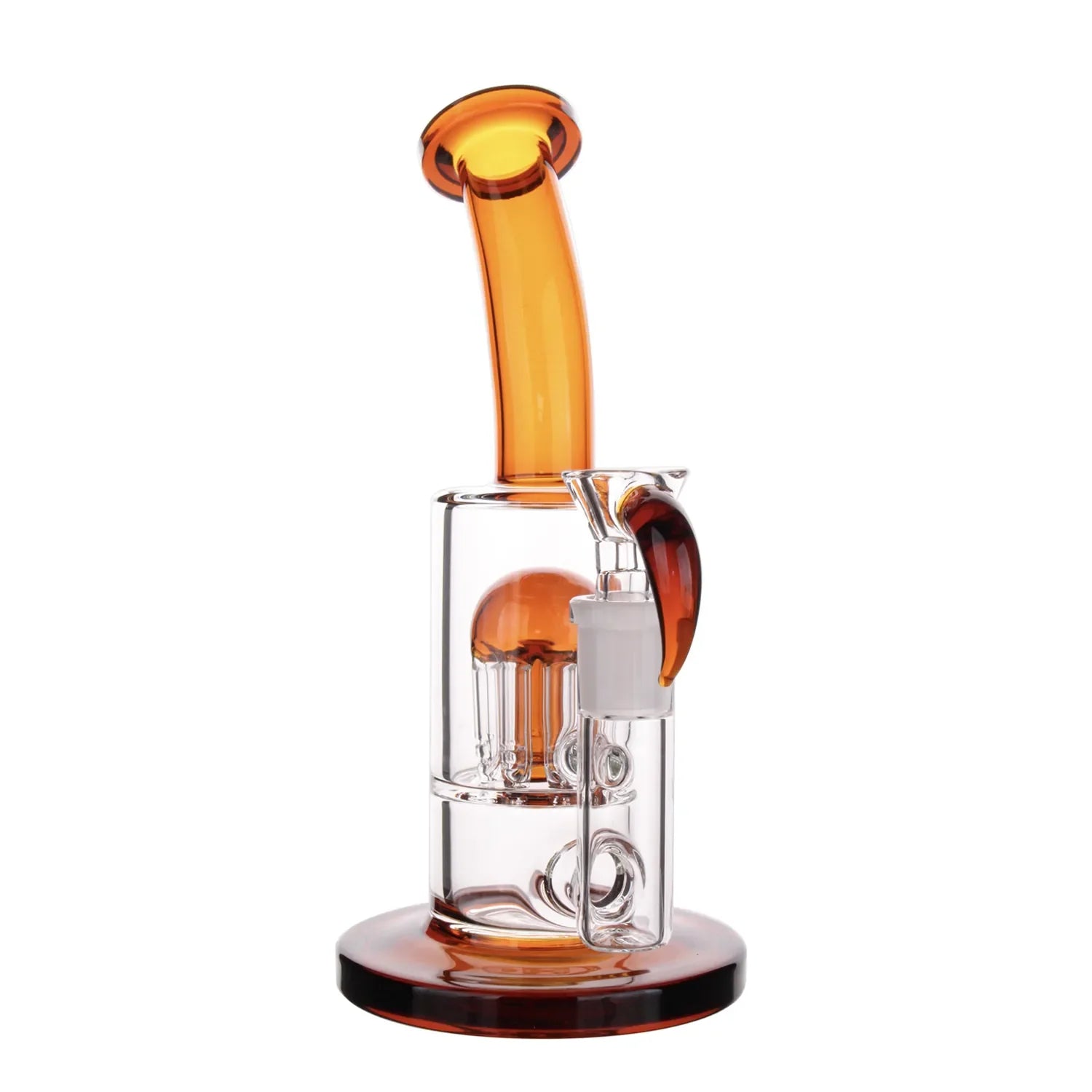 DankStop Bent Neck Color Tree Perc Bong - 8 in.