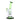 Studio-lit front view of the DankStop Bent Neck Color Tree Perc Bong - 8 in. showing its teal bent neck, percolator, and base.