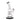 Three-quarter view of the Smoke DankStop Bent Neck Color Tree Perc Bong - 8 in., shown against a white background highlighting its bent neck, tree percolator and black-rimmed base.
