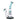 Close-up front view of the DankStop Bent Neck Color Tree Perc Bong - 8 in. showing its curved blue neck, teal accent bowl handle, and internal tree percolator.