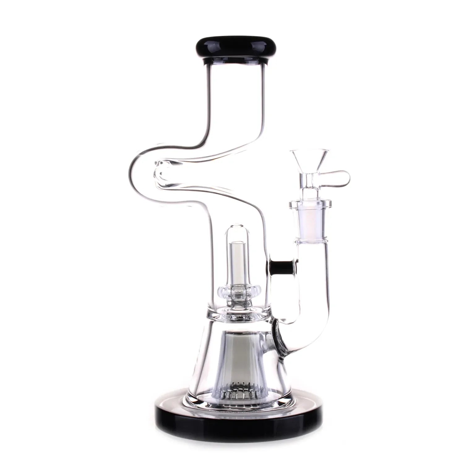 DankStop Zig Zag Dual Perc Bong - 9.2 in.