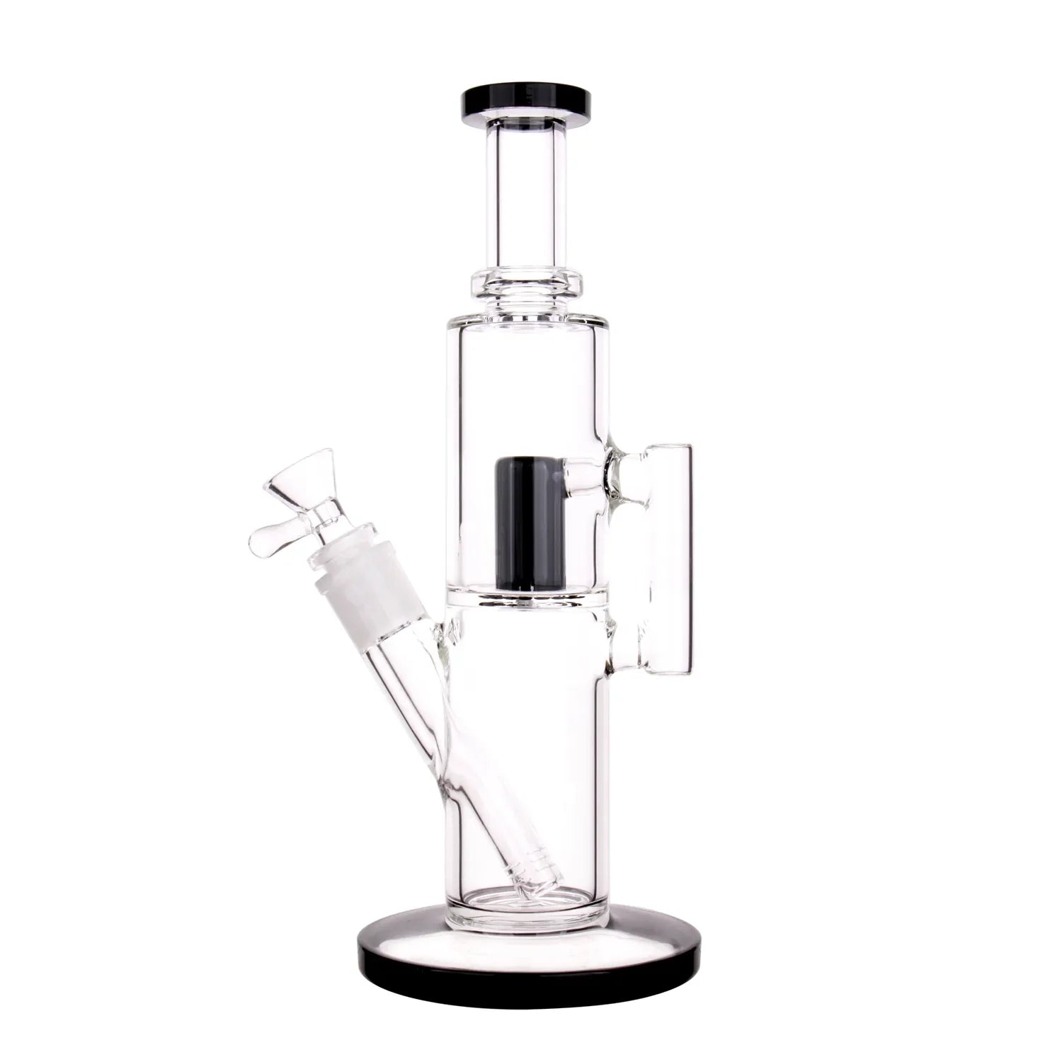 DankStop Straight Tube with Perc & Handle Bong - 11 in.
