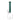 Close-up front view of the DankStop Rounded Beaker with Ice Pinch Bong - 12 in. showing the clear rounded base and green cylindrical neck against a white background.
