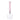 Front-facing close-up of the DankStop Rounded Beaker with Ice Pinch Bong - 12 in., showing its straight jade pink neck, clear rounded base, and bowl against a white background