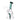 Close-up, front three-quarter view of the teal-tinted DankStop Colored Accents Dual-Use Mini Bong - 5.5 in. against a white background.