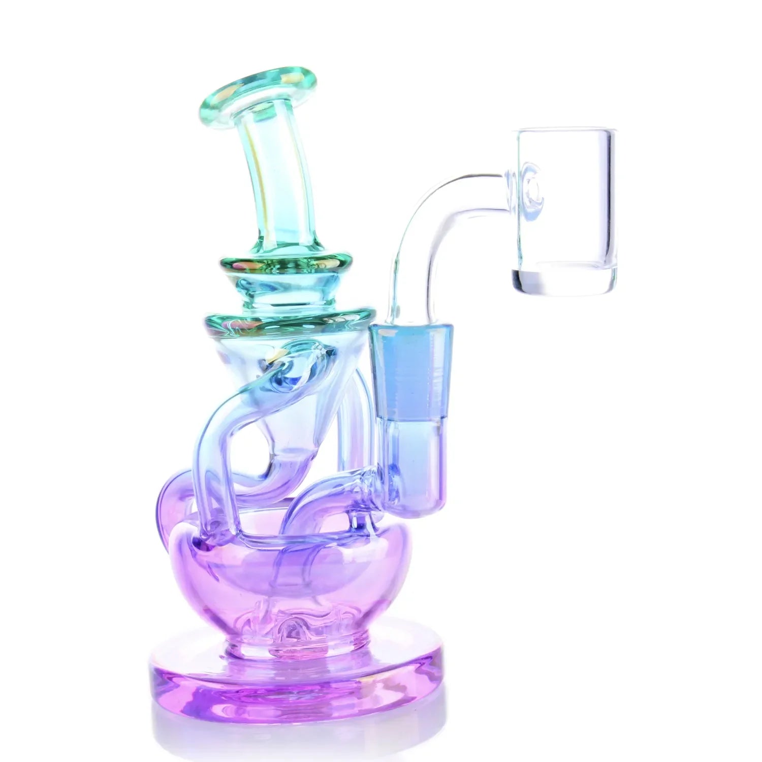 DankStop Swirly Recycler Dab Rig - 5.5 in.
