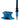 Right-side view of the Pulsar RIP Silicone Vapor Straw w Stand showing a tall black-and-blue swirled silicone straw with metal tip beside a matching blue-black silicone stand embossed with "PULSAR".
