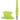 Right-side vertical view of the Pulsar RIP Silicone Vapor Straw w Stand in neon tie-dye green-yellow with its matching curved stand.