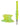 Right-side vertical view of the Pulsar RIP Silicone Vapor Straw w Stand in neon tie-dye green-yellow with its matching curved stand.