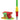 Right-facing view of the colorful Pulsar RIP Silicone Vapor Straw w Stand showing a red-yellow-green swirled silicone stand embossed with "PULSAR" beside the matching straw with metal tip.