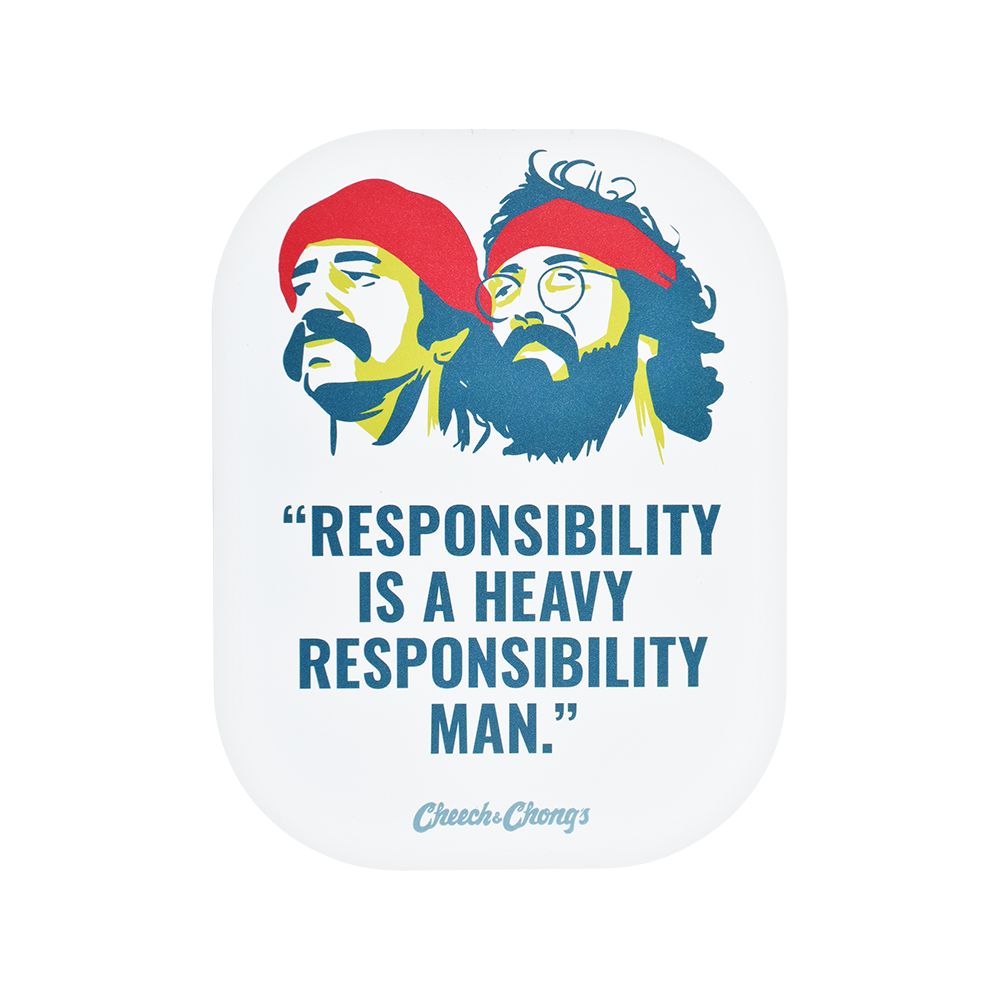 Cheech & Chong Mini Magnetic Rolling Tray Lid - Responsibility