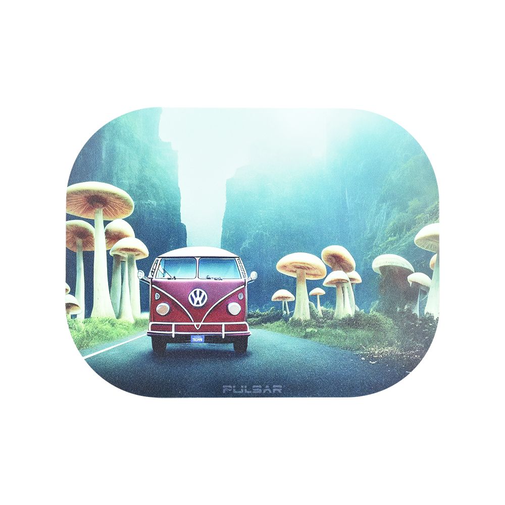 Mini Magnetic Rolling Tray Lid - Camper Van Shroom Trip