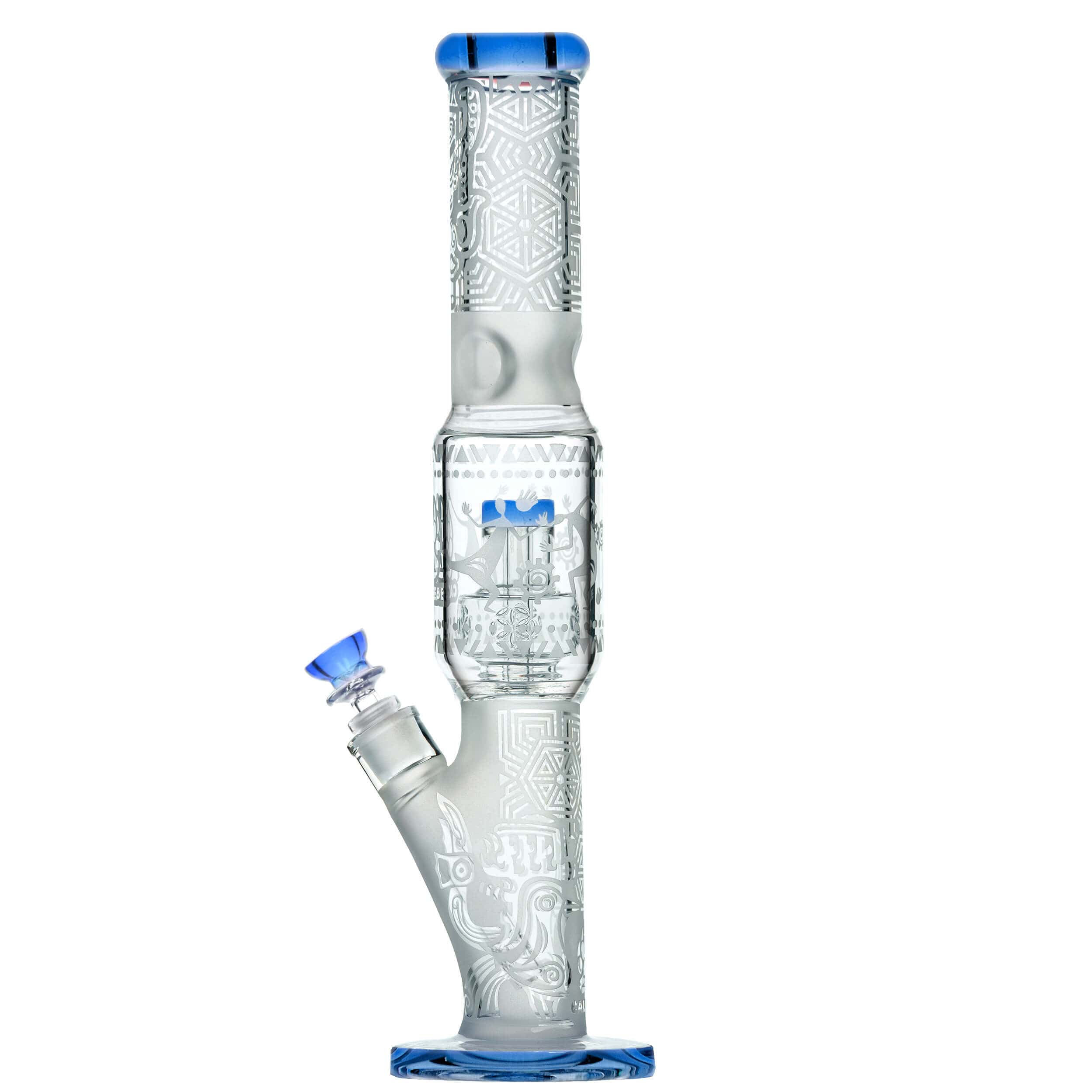 Sandblasted Seed of Life Straight Tube Bong