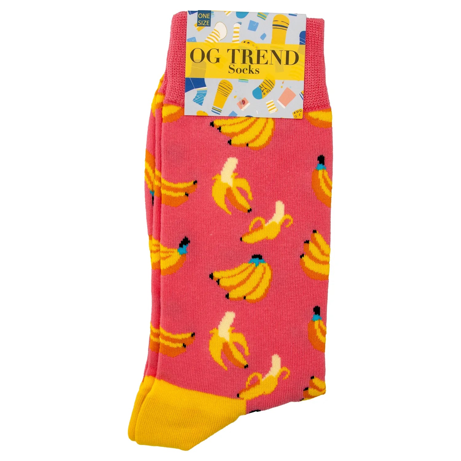 Pink Banana Socks - One Size Fits All