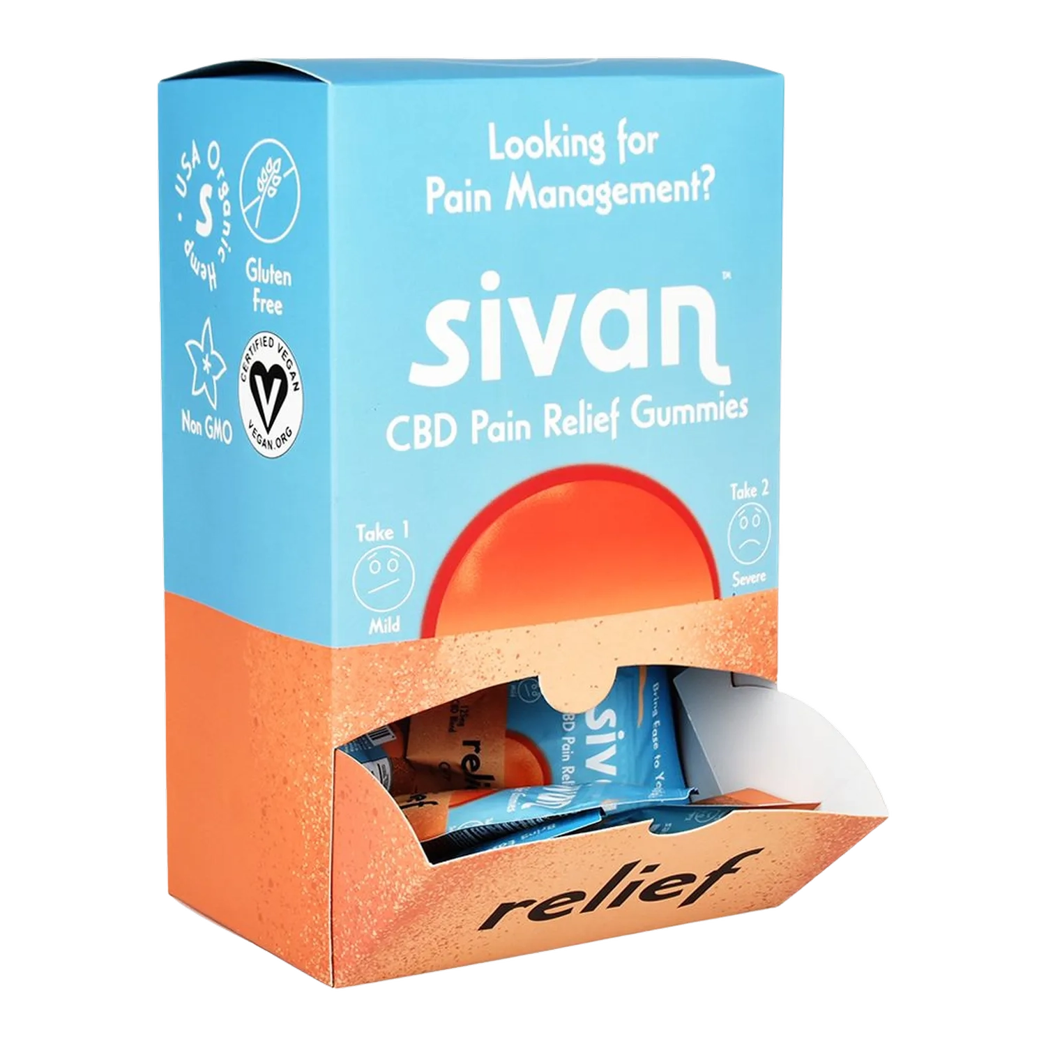 Sivan CBD Blend Gummies | 625mg | 5pc | 10pk Relief | Delta-9 Cherry