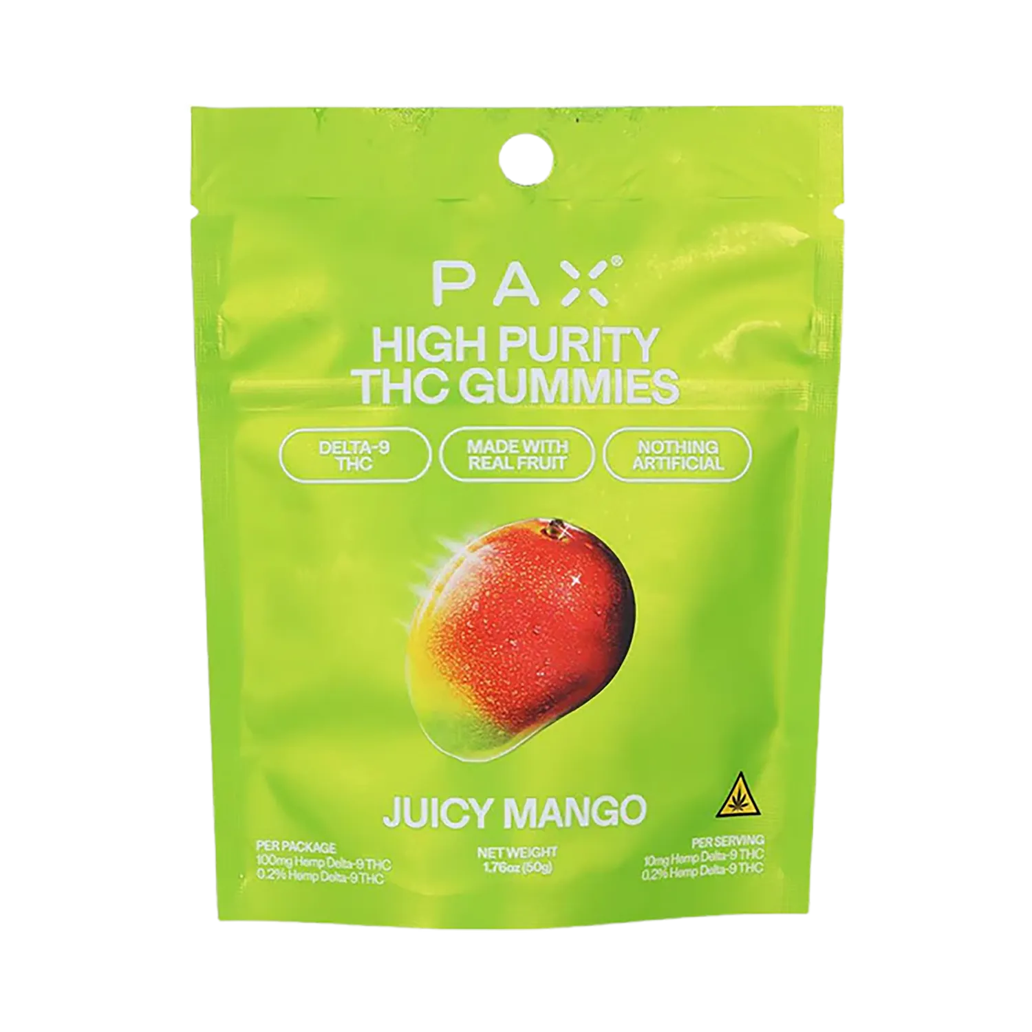 PAX High Purity D9 THC Gummies | 100mg | 10pc Pack