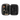 Top-down view of an open RYOT Safe Case showing a black and wood-accented glass piece packed in the left compartment and organized accessories strapped into the right.