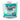 Close-up front view of the Sweet Tooth 14oz Candy Scented Candle showing a silver lid and a teal Ice Breakers–style label with speckled mint candies.