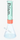 Vertical front view of the Prism Halo Mint Beaker Single Stack showing a mint green straight tube with black "Prism" logo and coral connector above a clear glass beaker base.
