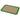 Angled top-down view of a green Honeybee Herb Silicone Dabbing Mat with a tan textured center on a white background.