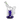 Front view of the Space Monster Bong, a purple glass piece with a monster-shaped design and a flared base.