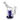 Front view of the Space Monster Bong, a purple glass bong shaped like a monster’s head with a clear mouthpiece.