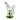 Front view of the Space Monster Bong, a green glass bong shaped like a cartoon monster with a detailed facial expression.