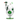 Front view of the Spotted Egg XL Bong, featuring a green-tinted glass bulb and a slightly curved neck.