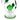 Front view of the Spotted Egg XL Bong, showcasing its green, egg-shaped chamber and clear glass construction.