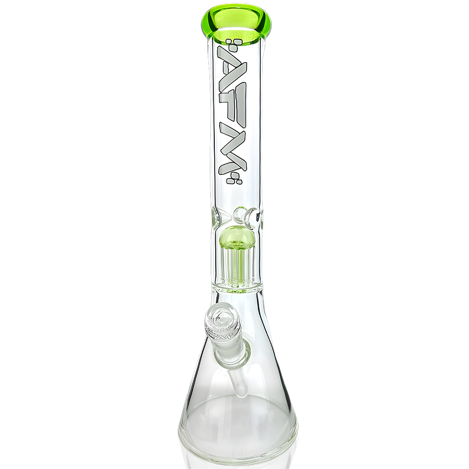 18" Hitter Single Arm Perc 9mm Glass Beaker Bong