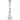 Straight-on view of the AFM Smoke 18" AFM Hitter Double Arm Perc 5mm Glass Beaker Bong showing its clear beaker base, twin green percs, and green-rimmed mouthpiece.