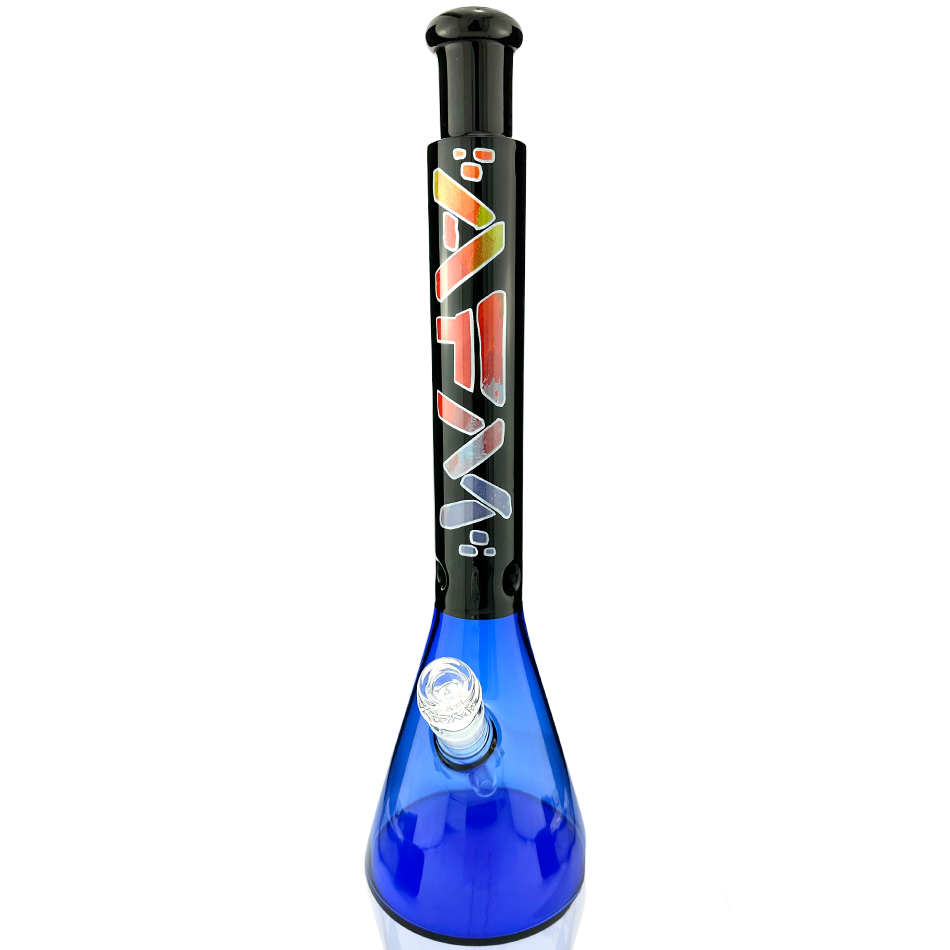 18" Mind Expander Ink Blue Glass Beaker Bong