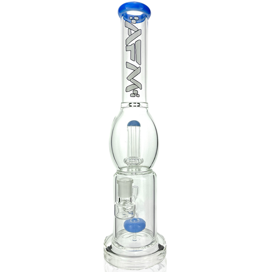 16" Double Circle Shower-head Perc Glass Bong