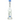 A front view of the 16" Double Circle Shower-head Perc Glass Bong, showing its clear glass construction and rounded design.