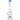 Front view of the 16" Double Circle Shower-head Perc Glass Bong, showing a clear glass design with a rounded base and showerhead perc.