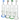 Front view of the UFO Triple Stack Rig, showcasing three stacked cylinders with colored bases and clear glass construction.