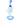 A front view of the Dot Double Perc Glass Rig, showcasing its blue glass construction and compact size.