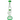 A three-quarter view of the 11" Wigwag Reversal Tree Perc Glass Bong, showing its clear glass construction and green accents.