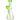 A three-quarter view of the 12" Chubbi Colored Lip Beaker Bong, featuring a vibrant green lip and clear glass construction.