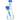 A studio shot of the 12" Chubbi Colored Lip Beaker Bong, featuring a blue lip and classic beaker shape.
