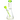 A front view of the 12" Chubbi Colored Lip Beaker Bong, featuring a green lip and clear glass construction.