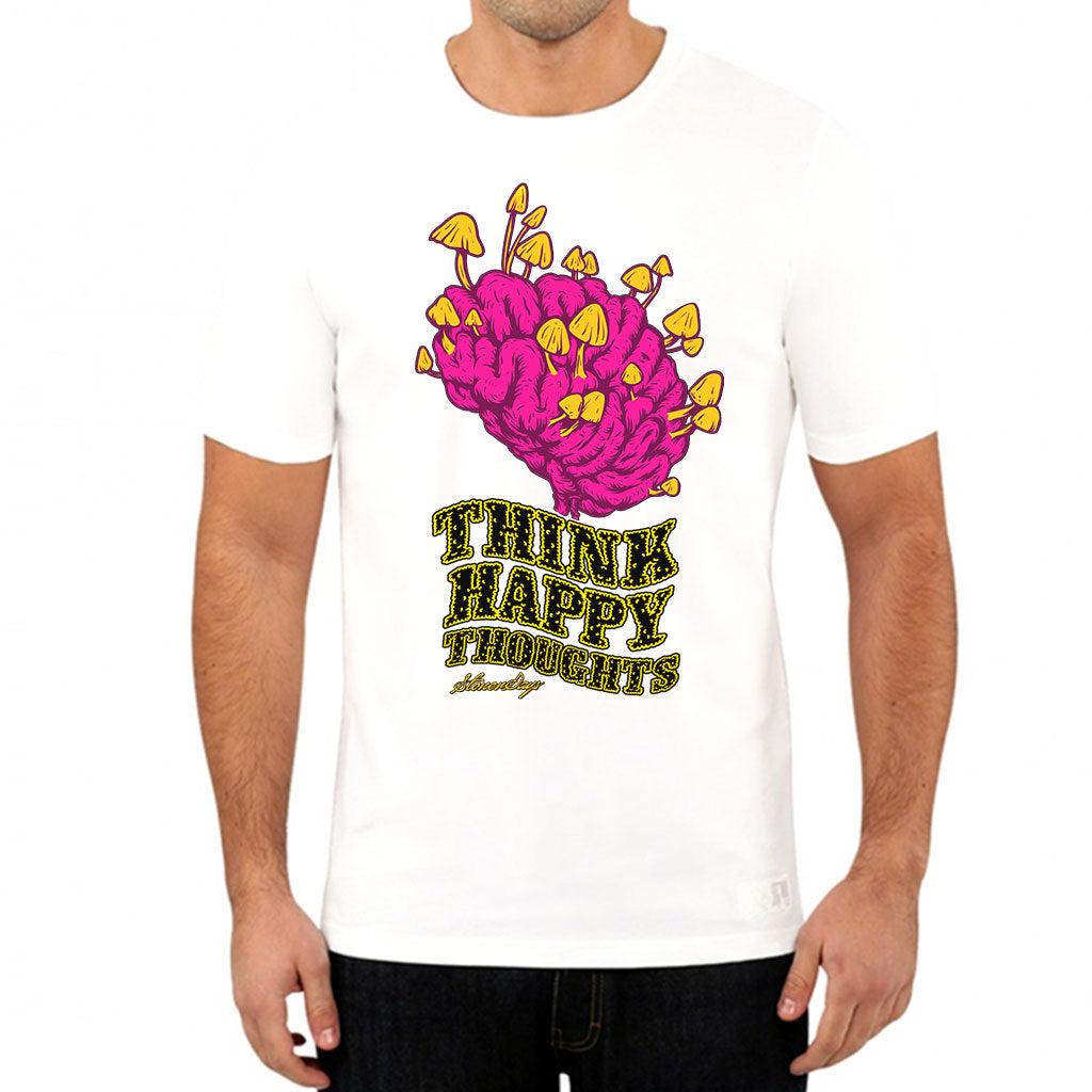 Think Happy Thoughts White T-Shirt