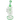 A slightly angled view of the Inline To Arm Rig, a light green glass piece with a rounded base and arm extension.