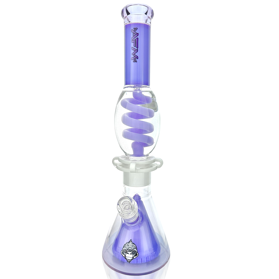 16" UFO Pyramid Glass Freezable Coil Beaker Bong