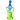 A front view of the Palermo Double Glass Recycler Dab Rig, showing its blue glass construction and unique recycler design on a white surface.