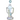 A slightly angled view of the Palermo Double Glass Recycler Dab Rig, showing its clear glass construction and rounded base on a white surface.
