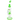Front view of the Big Swiss Perc Straight Rig, a green glass piece with a rounded base and visible water line.
