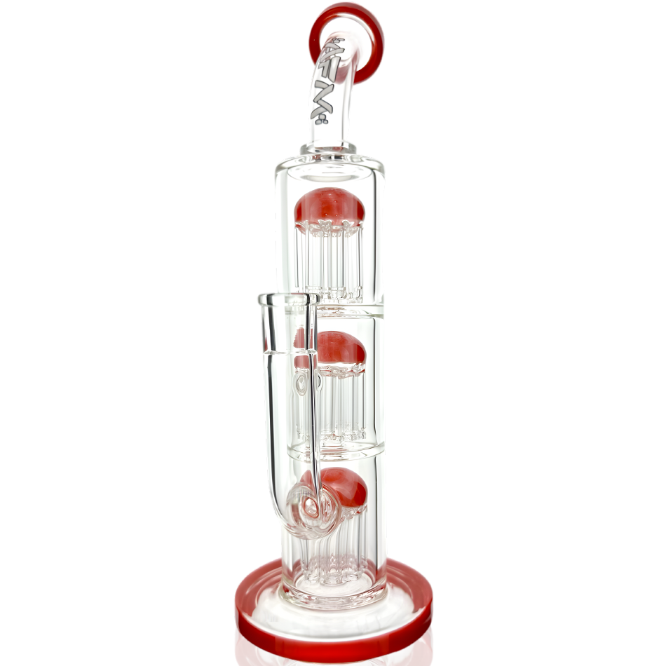 Triple Arm Perc Glass Bong