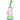 A front view of the Drain Incycler Rainbow Color Glass Rig, showing a colorful glass water pipe with a rounded base.